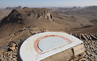 Blick von der Einsiedelei von Charles de Foucaould, Hoggar, Algerien