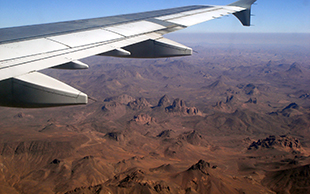 Flug über das Hoggar-Massiv, Algerien